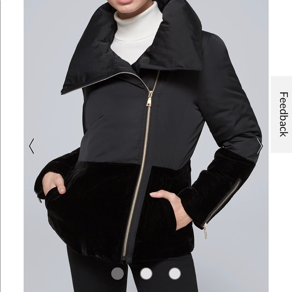 NWT Velvet Blocked Puffer Jacket from White House Black Market size Large